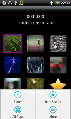 Sounds of Rain android App screenshot 1